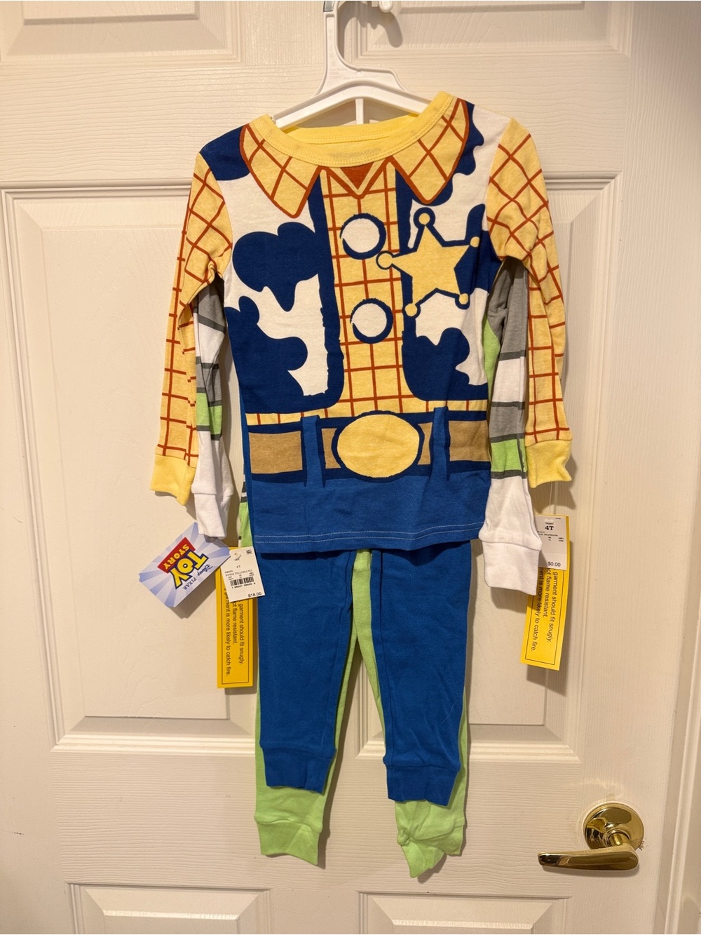 Disney Pixar Toy Story Woody & Buzz Lightyear Pajama Set 4T NWT Toddler PJs - Picture 5 of 8